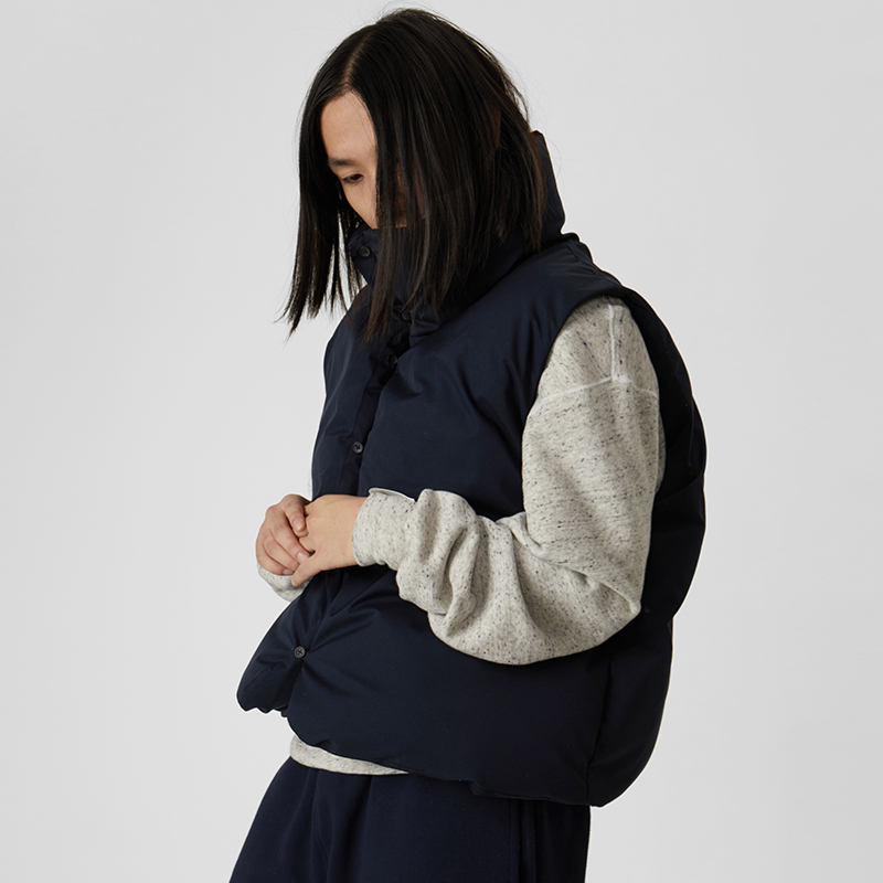 蓝黑400g救生衣羽绒马甲保暖