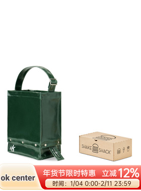 ok center x Shakeshack汉堡外带包 重磅防水大容量可拆卸帆布包