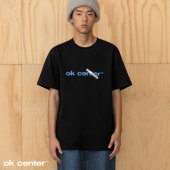 okcenter升级版 黑蓝logo字重级棉宽松TEE