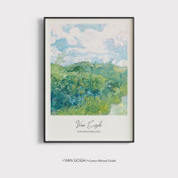 Van Gogh Monet sofa background wall hanging painting, electricity meter box, living room decorative painting, mural, bedroom abstract art oil painting thumbnail 5