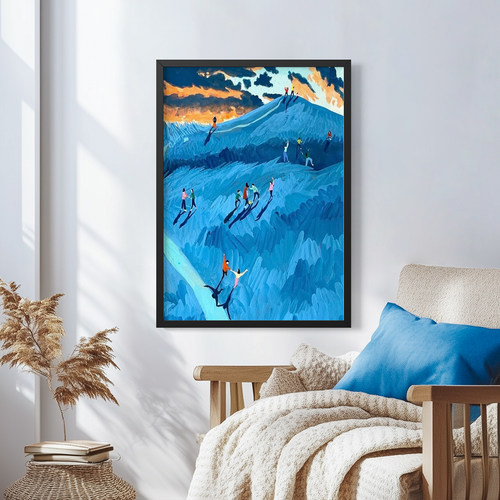 莉莉伍德客厅卧室风景沙发玄关墙壁装饰画挂画艺术框油画壁画插画
