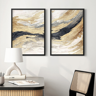 金岭之上客厅卧室沙发玄关墙壁装饰画挂画艺术框油画壁画插画组合