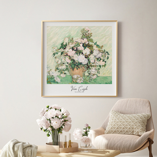 梵高莫奈装 饰画挂画框客厅卧室玄关沙发单幅油画壁画高级感文艺术
