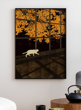 Xuan Loc Xuan客厅卧室沙发动物猫漫画装饰画挂画艺术油画壁画