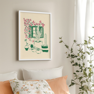 餐厅饭店花店客厅卧室沙发玄关墙壁装饰画挂画艺术框油画壁画插画