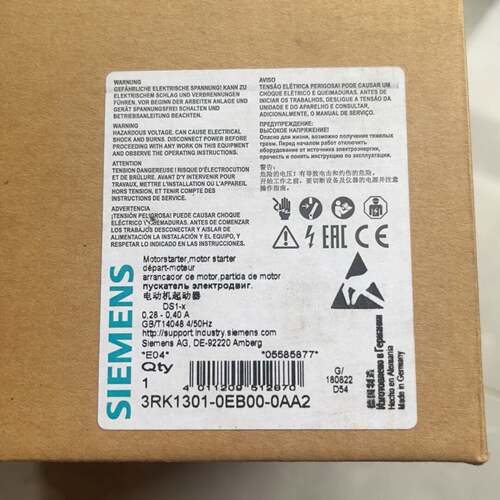 可维修3RK1301-0EB00-0AA2 西门子电动机起动器