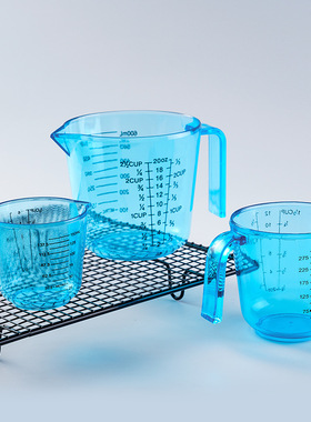 加厚烘焙量杯带刻度塑料厨房烘培工具奶油牛奶透明量杯150ml600ml