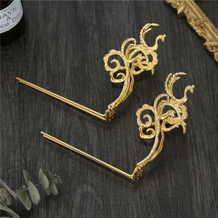 汉服朱雀发钗头饰魏晋女史发冠古法工艺古风女超仙百搭配饰专用