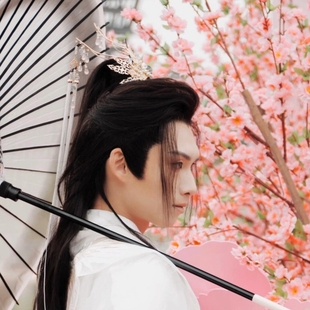 原创手工古风汉服头冠男女通用cos花朝武侠华美复古长流苏发冠