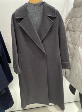 2025年马天奴MYTENO商场同款绵羊毛骆驼绒腰带大衣MHAU10DNHP220