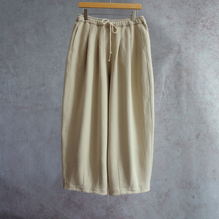 淡绿色毛圈木棉亲肤百搭针织休闲气球裤 新款 26春季 云芝元