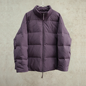 日晒干全棉暮山紫立领宽松95白鹅绒拉链羽绒服1503 云芝元 新冬款