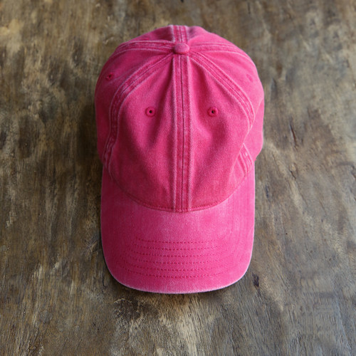 原创设计师春款水洗玫粉色有机棉出游休闲百搭鸭舌帽棒球帽