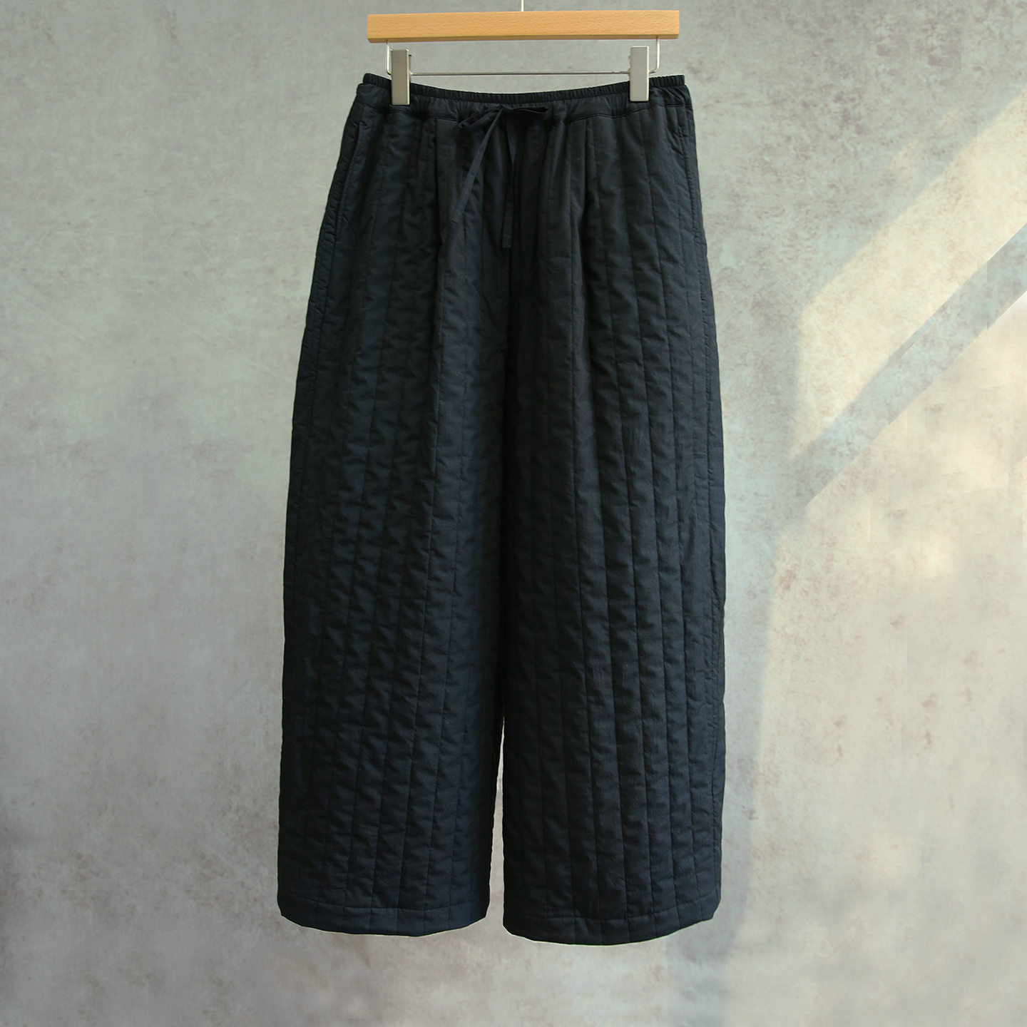 云芝元 设计师款深藏青色丝棉全松紧腰棉裤保暖休闲棉裤2502-S