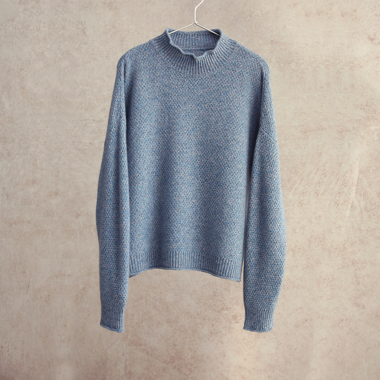 云芝元冬款纯羊绒花蓝粗纺花纱落肩桂花针卷边领羊绒套头衫0109M,女装/女士精品,羊绒衫,淘宝优惠券,粉丝福利购,淘宝优惠卷