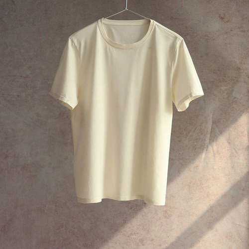 云芝元 26春夏新款白色绢丝棉短袖打底衫圆领百搭显瘦女款短袖T恤