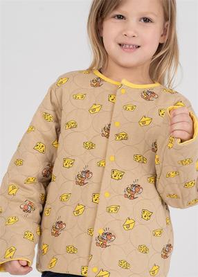 graniph 猫和老鼠 两面穿刺绣绗缝薄棉服 90-130