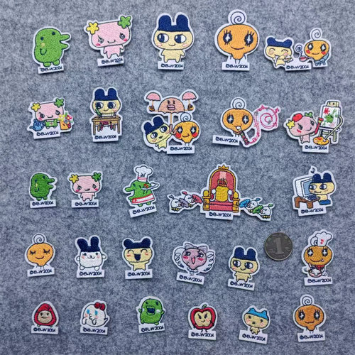 卡通可爱麻美吉刺绣布贴羽绒服