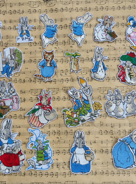 彼得兔子卡通动漫童话布贴刺绣贴补丁贴时尚装饰百搭贴花龙骧包贴