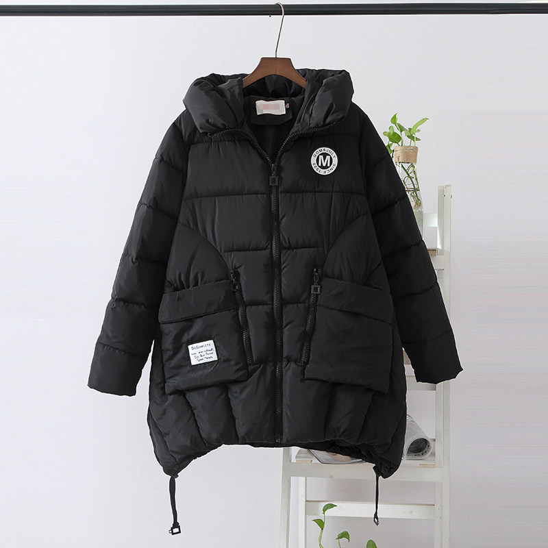 Y905胖妹妹加肥大码羽绒棉衣短款棉服外套220斤宽松显瘦A字不规则