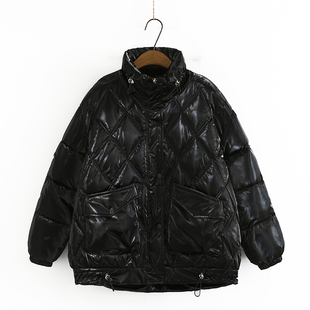 Y2188胖妹妹mm加肥大码羽绒棉衣短款240斤chic宽松显瘦茧型棉服冬