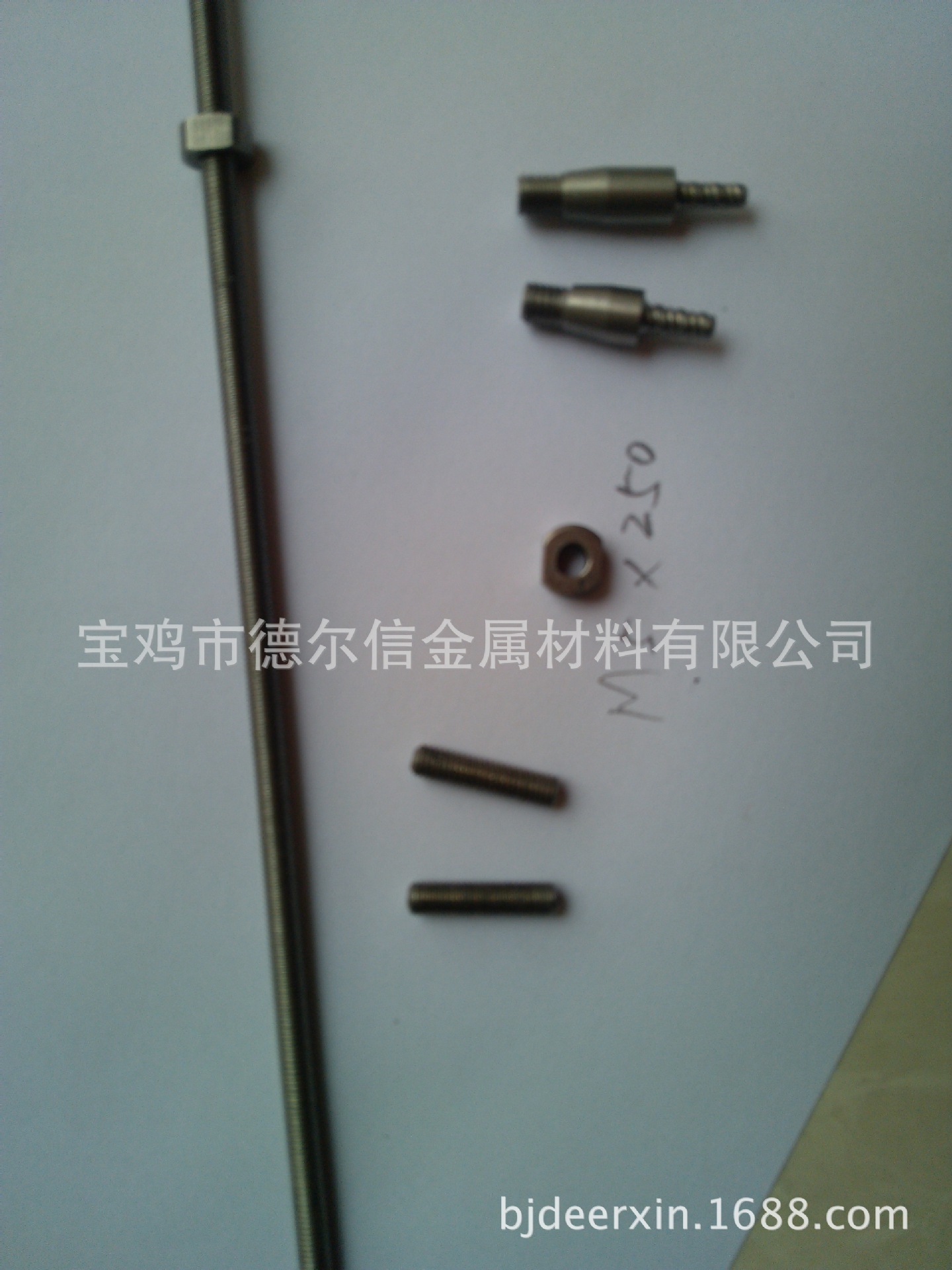 钨螺栓 光杆通丝钨螺杆 钨螺帽 钨零配件 钨标准件 按图按样加工