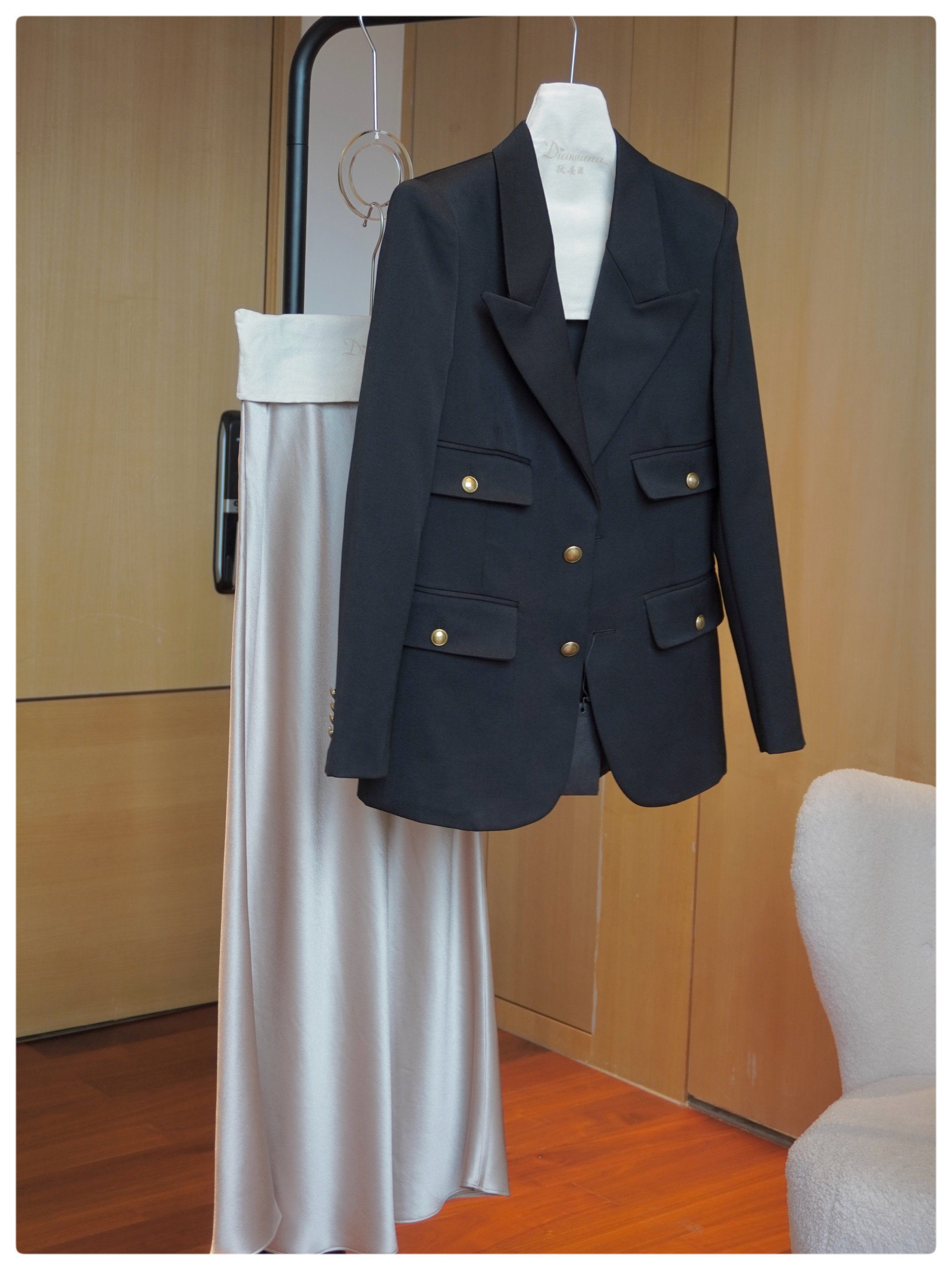 杨树林同款西装女单排扣羊毛西服高级感上衣休闲外套