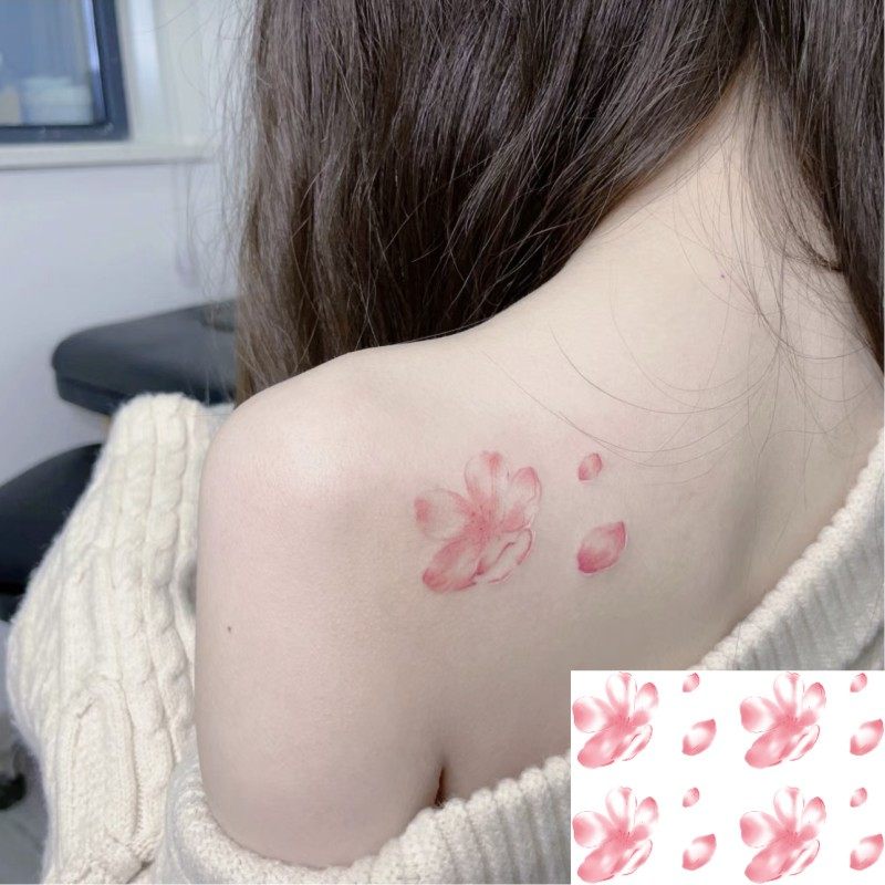 手绘小樱花古风纹身贴防水女持久锁骨手部小清新唯美ins风花贴纸,家居饰品,其他贴饰,淘宝优惠券,粉丝福利购,淘宝优惠卷