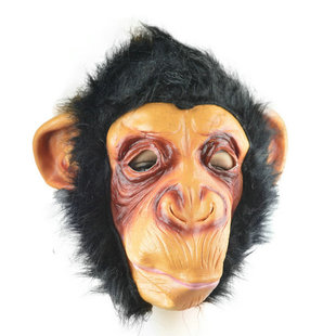 金刚猩猩头套恐怖鬼脸万圣节面具酒吧影视装扮惊悚 黑色 猩猩面具