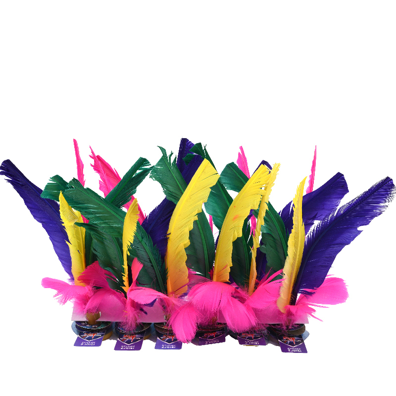 0161彩色鹅毛健身玩具儿童户外毽球小学生运动地摊比赛键子