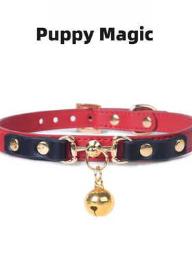 Puppy Magic定做防过敏男女m情侣项圈k9情调项链颈带choker铃铛圈
