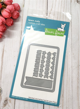 LAWN FAWN 手账旅行 Stitched Journaling Card 进口切模