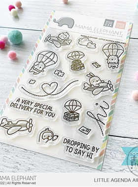 Mama Elephant 小飞机 Little Agenda Airplanes 进口印章切模