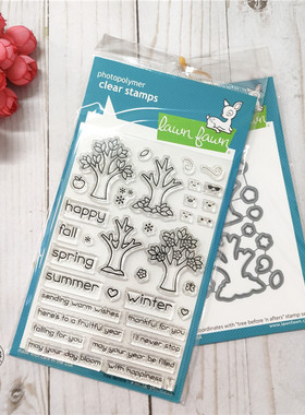 Lawn Fawn 四季变化的树 Tree Before 'n Afters进口透明印章切模