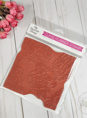 MFT 梦幻玫瑰花背景 Fanciful Roses Background 进口橡皮印章