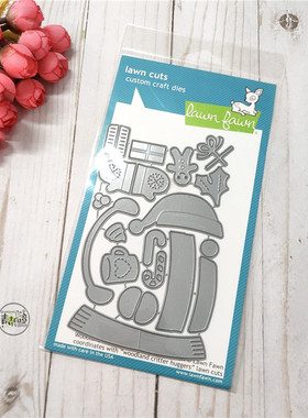 Lawn Fawn 冬日拥抱 woodland critter huggers winter 进口切模