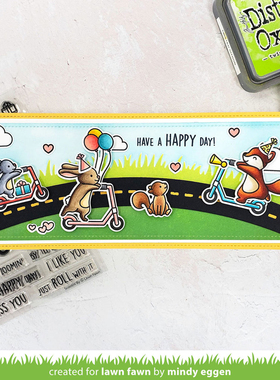 Lawn Fawn 长条起伏道路切模 Slimline Simple Road Border