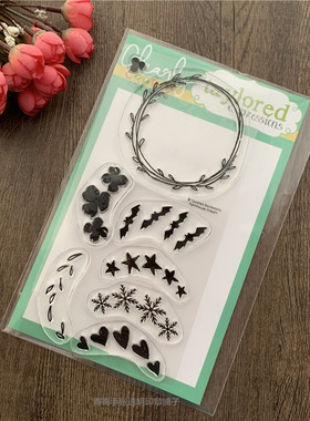 Taylored Expressions 农舍花环 Farmhouse Wreath 进口透明印章