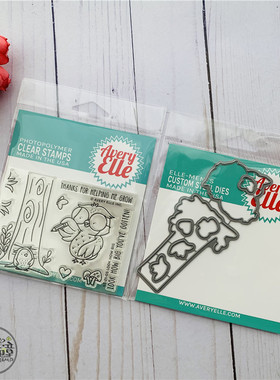 Avery Elle 猫头鹰与树桩 Look How Big  进口透明印章和切模