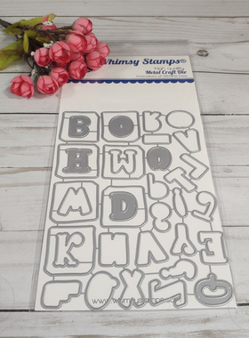 Whimsy Stamps 有趣可爱的字母 Quirky ABC Outlines 进口切模