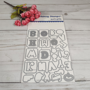 Quirky 進(jìn)口切模 有趣可愛 Whimsy 字母 Outlines Stamps ABC