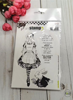 Carabelle Studio爱丽丝梦游仙境Alice's Adventures进口橡皮印章