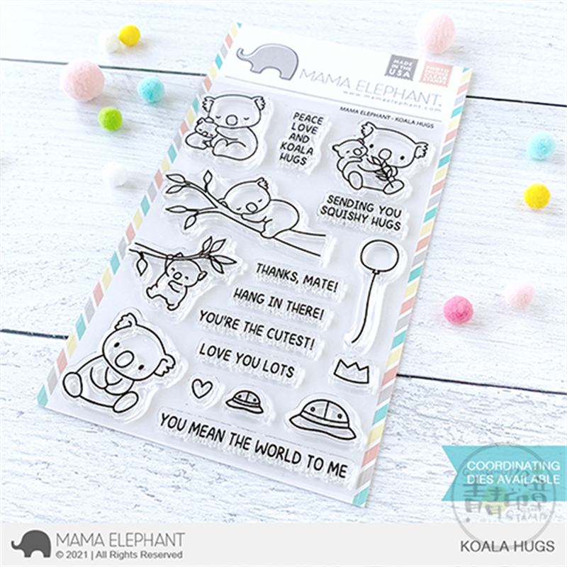 mama elephant 考拉的拥抱 koala hugs 进口印章切模