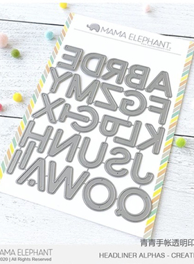 Mama Elephant 标题方形大写字母 Headliner Alphas 进口切模
