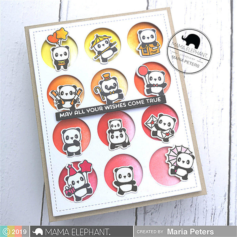 Mama Elephant 憨萌小熊猫 进口透明印章 Little Panda Agenda