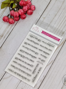 MFT 常用感情用语 Stylish Sentiments 进口透明印章