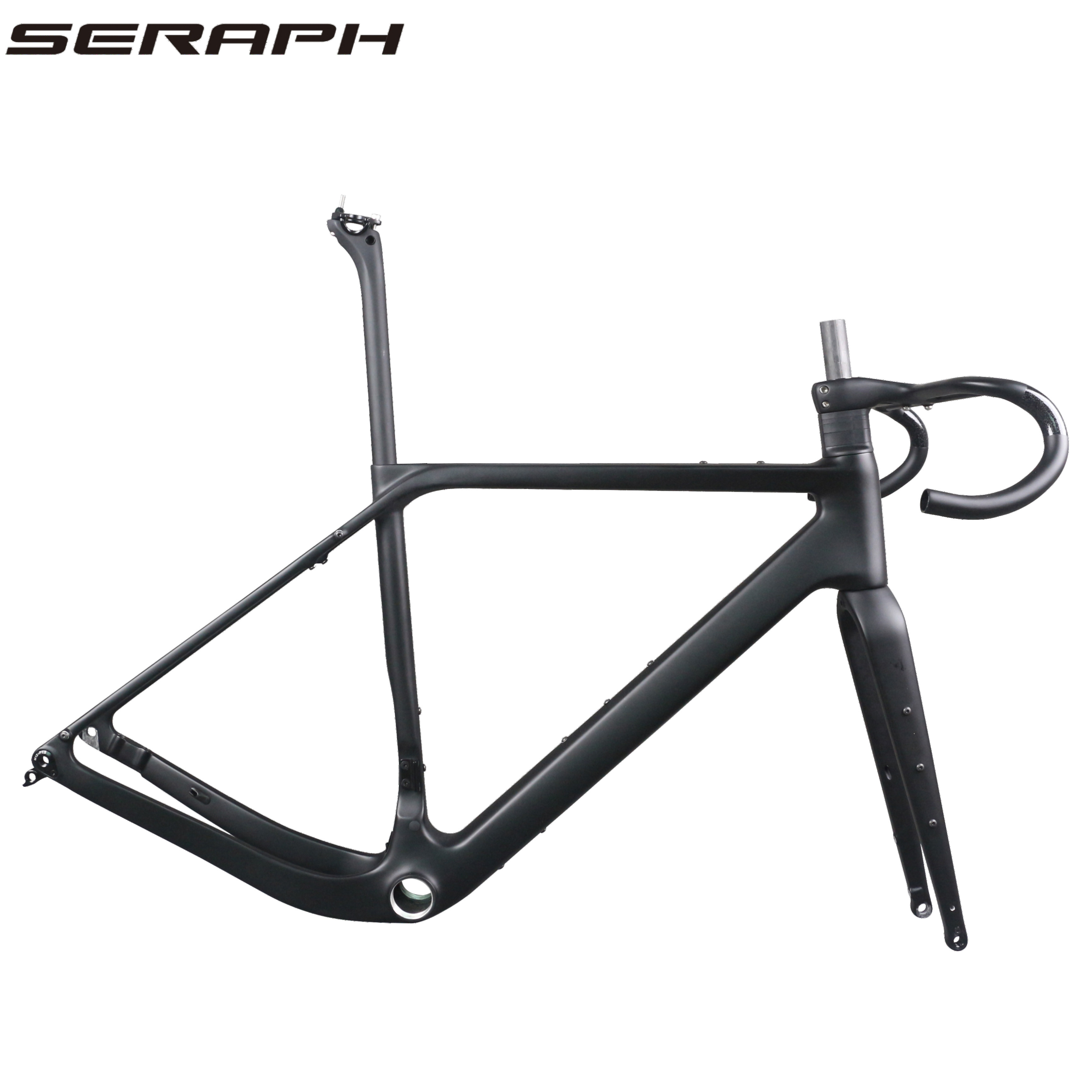 seraph品牌c18磨砂黑 超轻碳纤维碟刹gravel公路越野自行车架