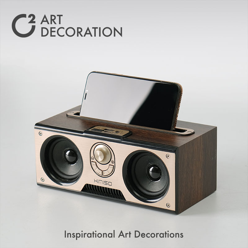 现代中古音响音箱样板间书房售楼处咖啡馆民宿音乐主题装饰品摆件