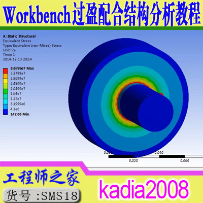 ANSYS15 Workbench过盈配合结构有限元分析专题视频教程