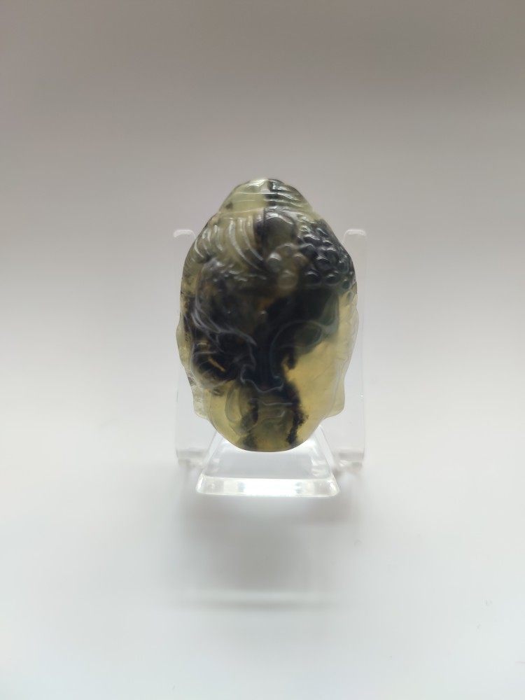 天然玉石岫玉火石青水墨料佛魔一念之间挂件吊坠颈饰鉴定师藏品,珠宝/钻石/翡翠,颈饰,淘宝优惠券,粉丝福利购,淘宝优惠卷